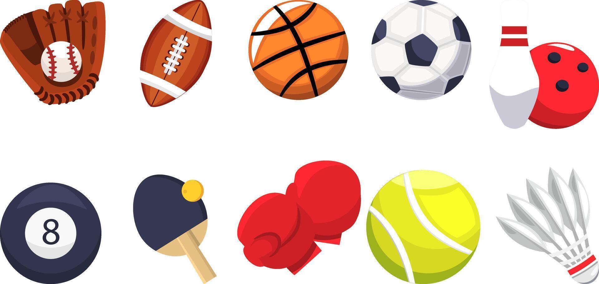Sport icons collection isolated on white background vector