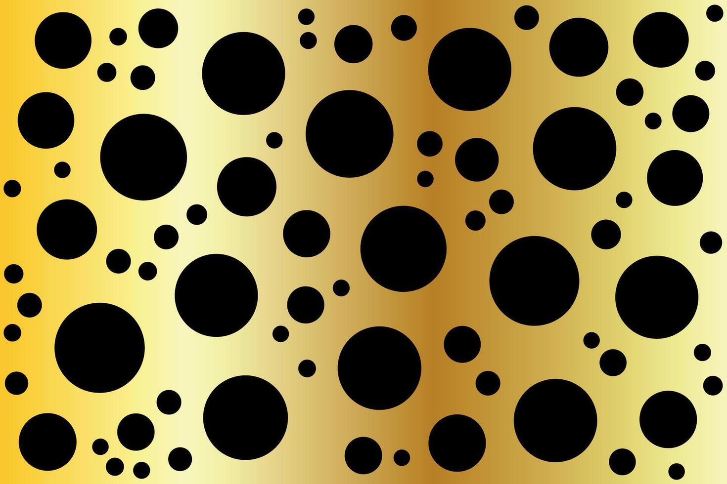 special background of black circles on gold background vector