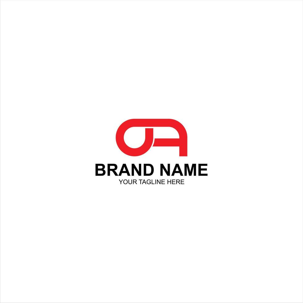 brand logo oa initial icon with creative illustration vector