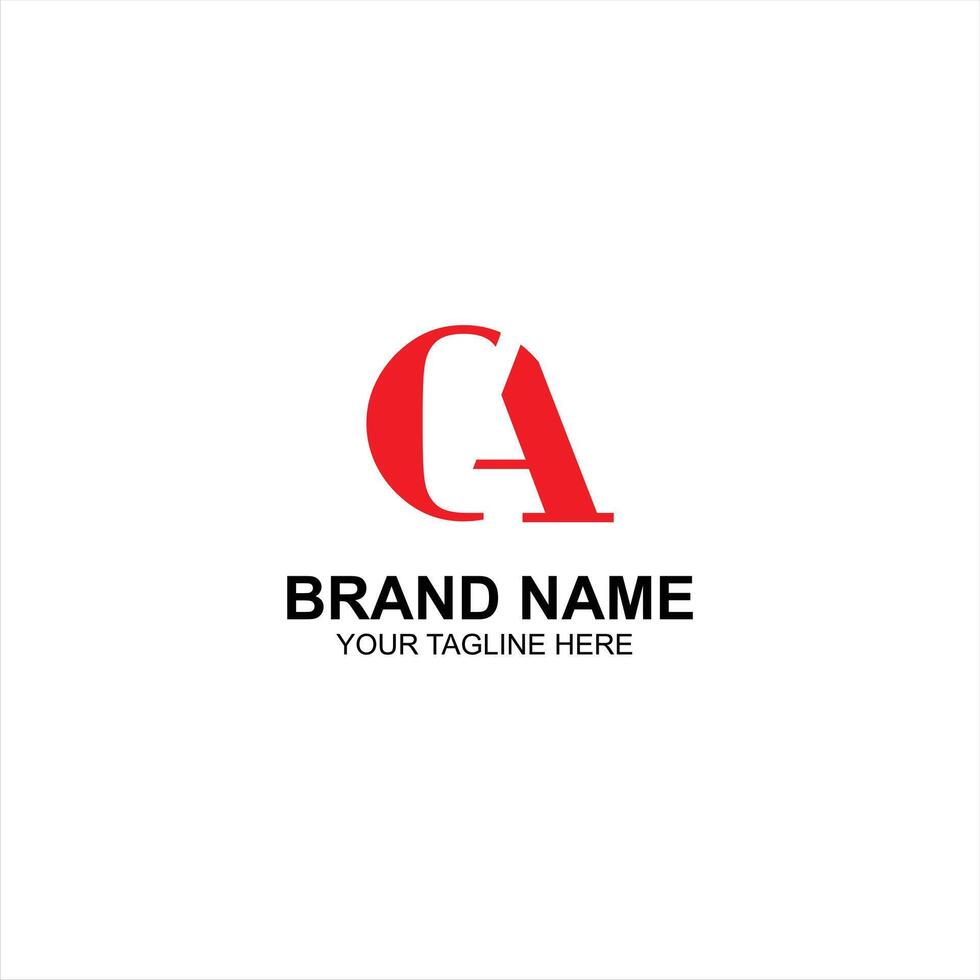 brand logo oa initial icon with creative illustration vector