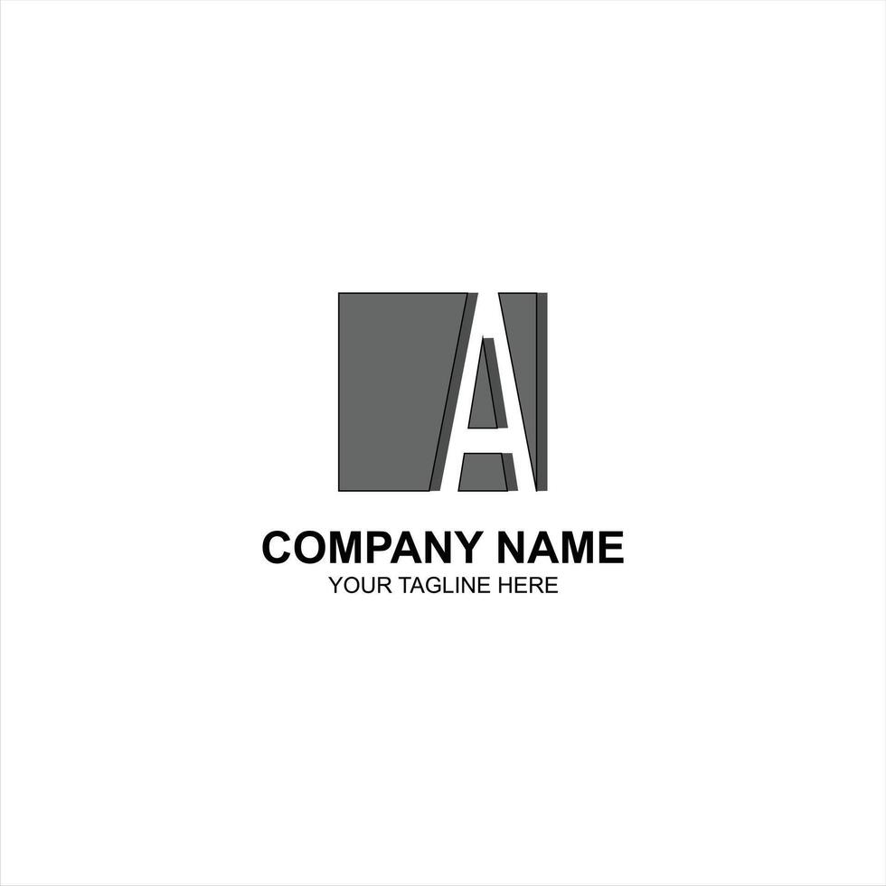 company logo a initial icon with creative illustration vector