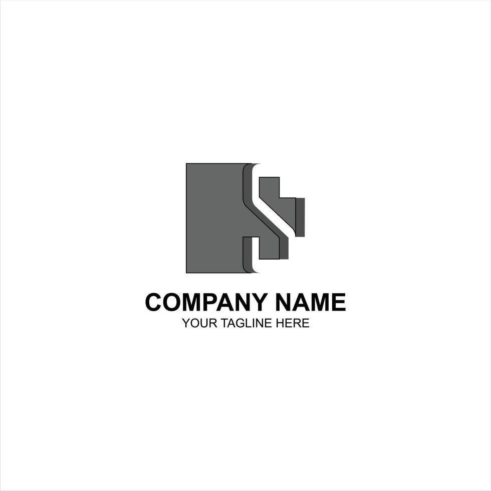 company logo s initial icon with creative illustration vector