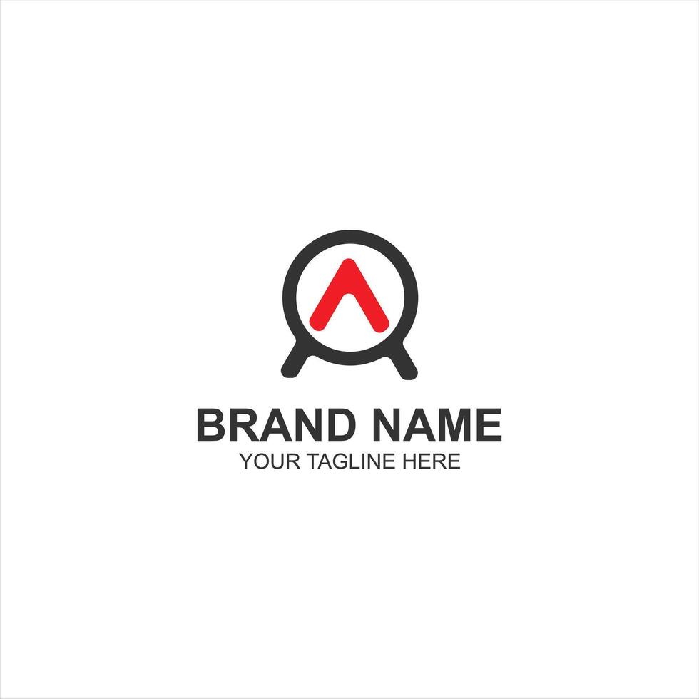 brand logo oa initial icon with creative illustration vector