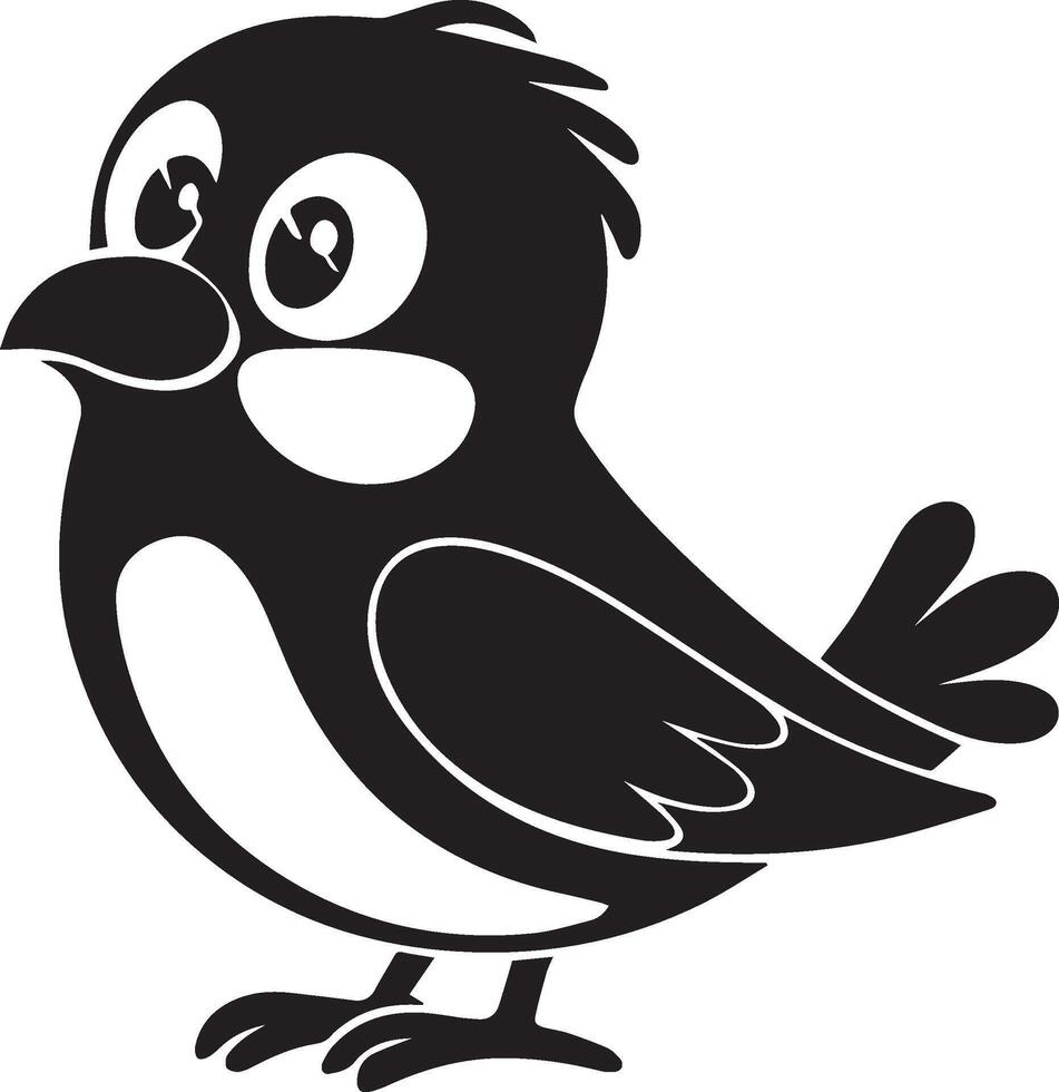 Simple bird silhouette vector