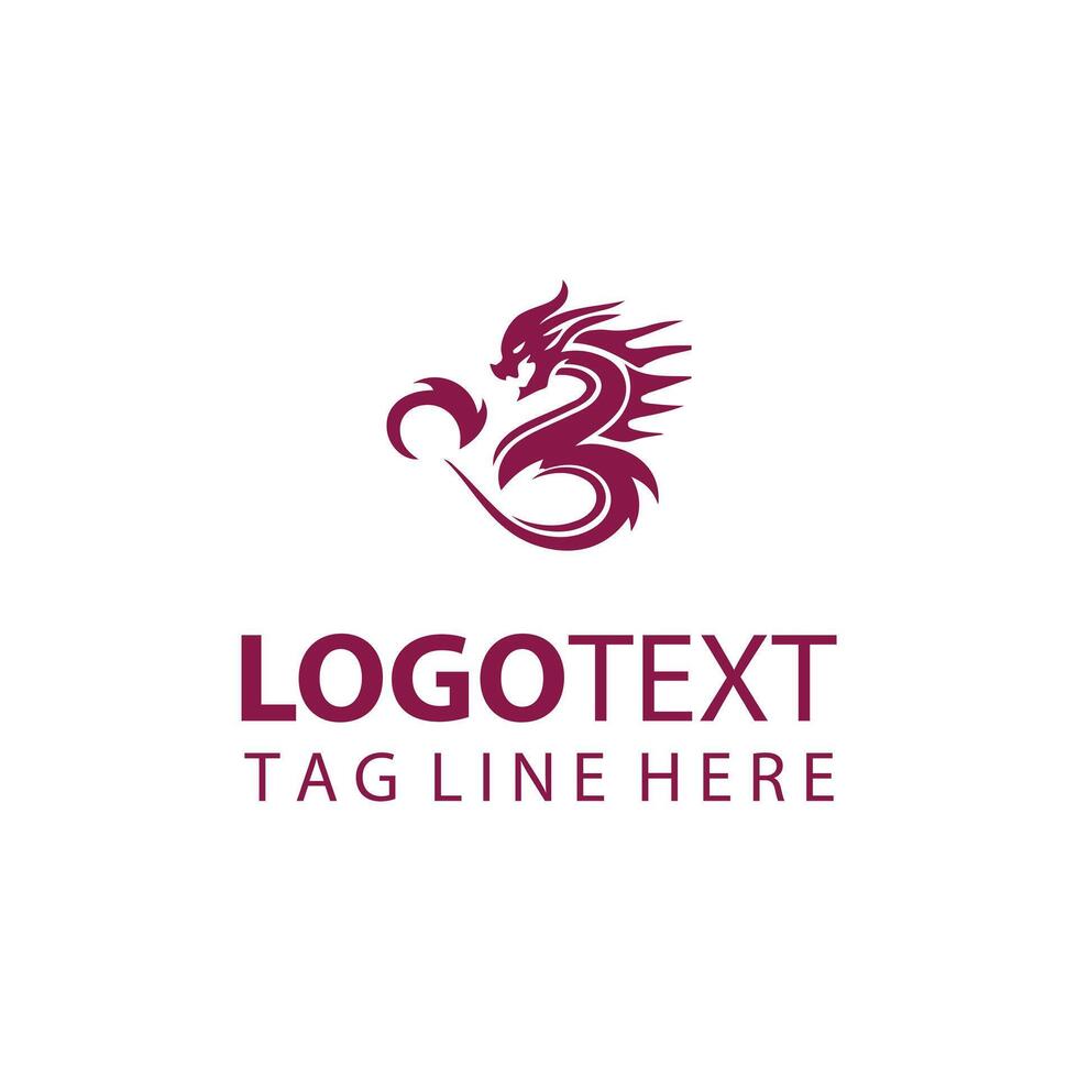 Thunder fire Dragon logo vector