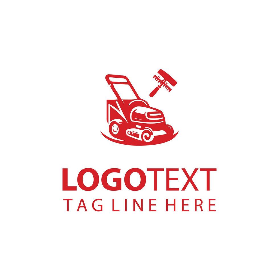 Fresh Cut Lawn Mover Logo vector