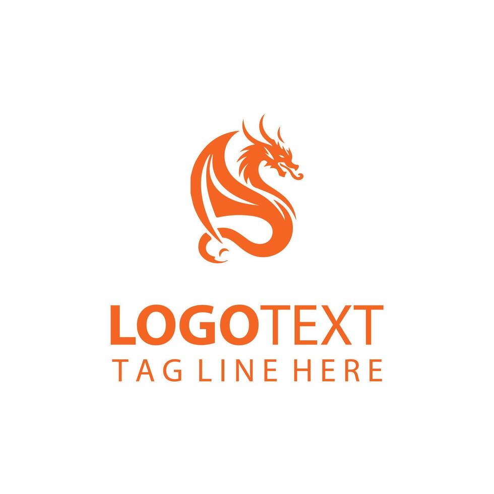 Volcanix Dragon logo vector