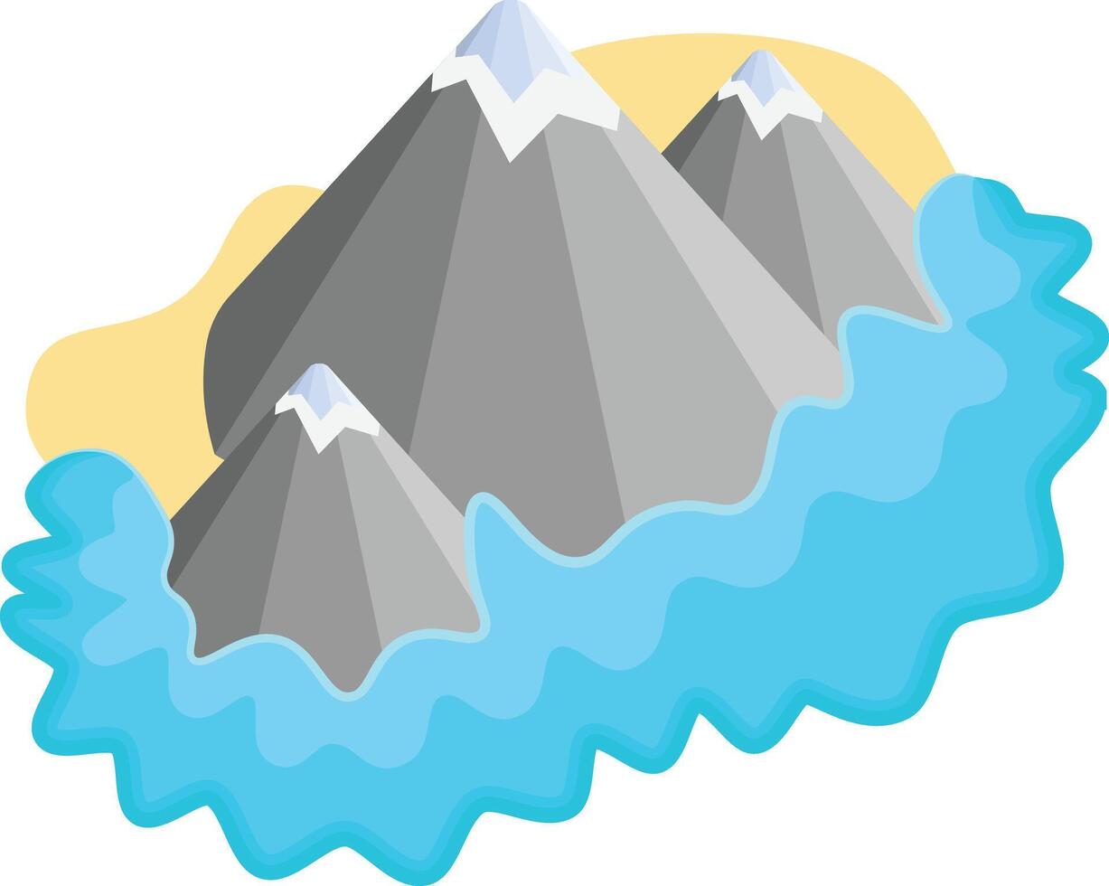 Mountain Range with Ocean vector