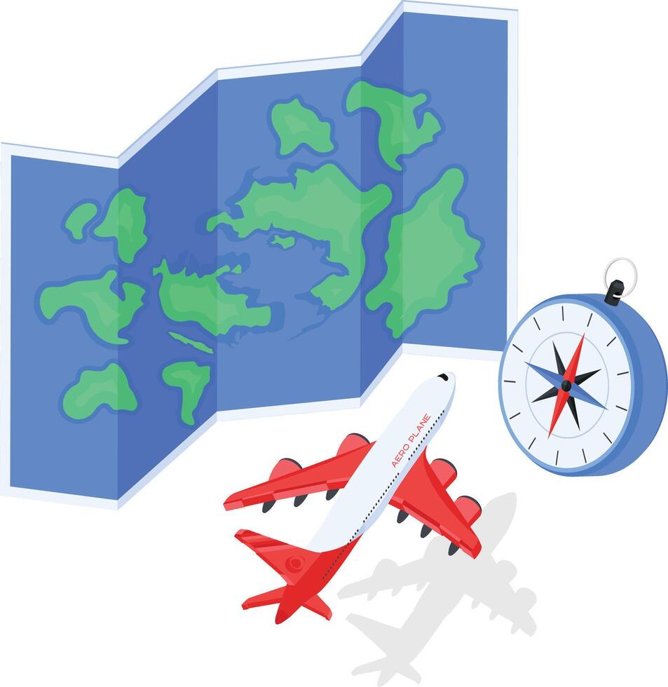 Exploring the World by Air vector