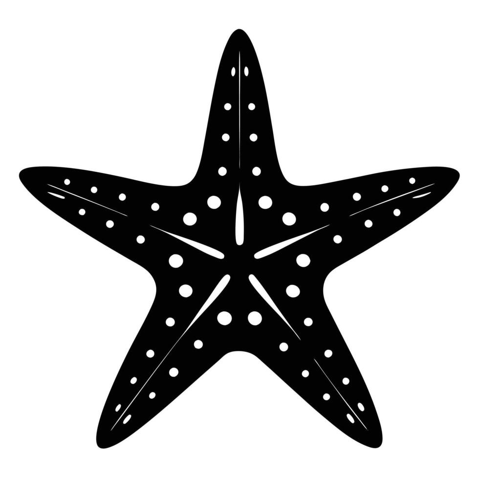 Starfish Silhouette Swimming vector