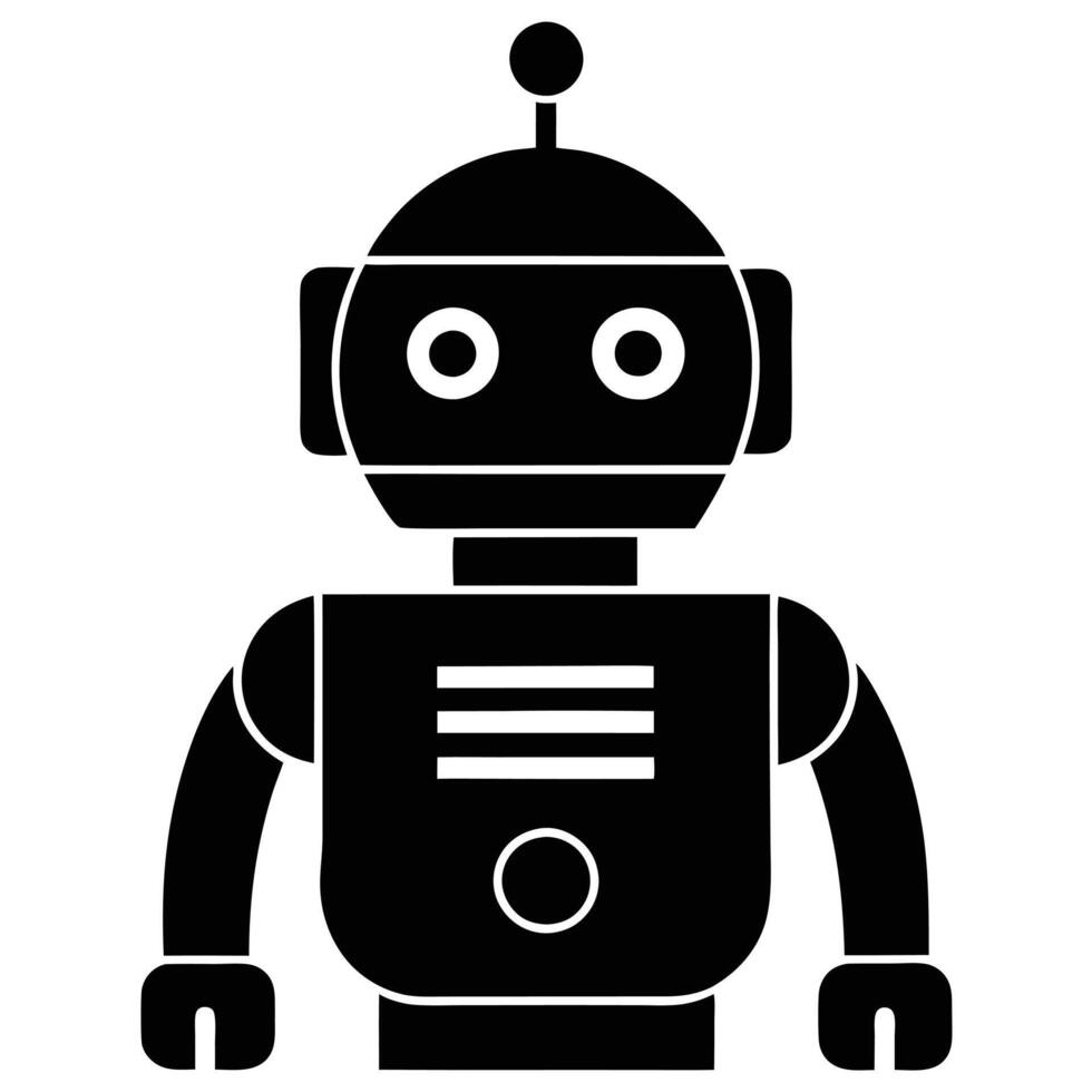 Chatbot Symbol Icon Silhouette vector