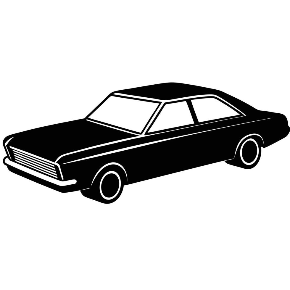 Classic Car Roof Silhouette on White Background vector