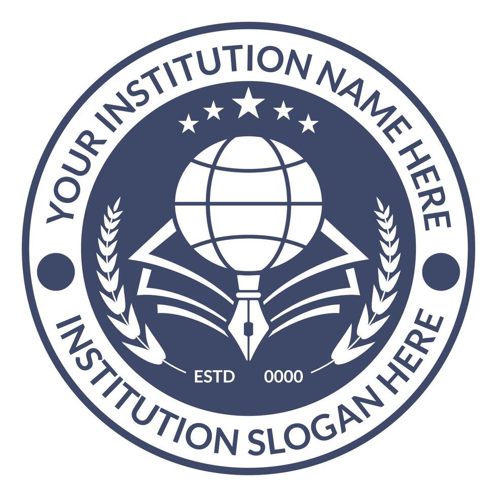 Organization logo design template for educational institute vector