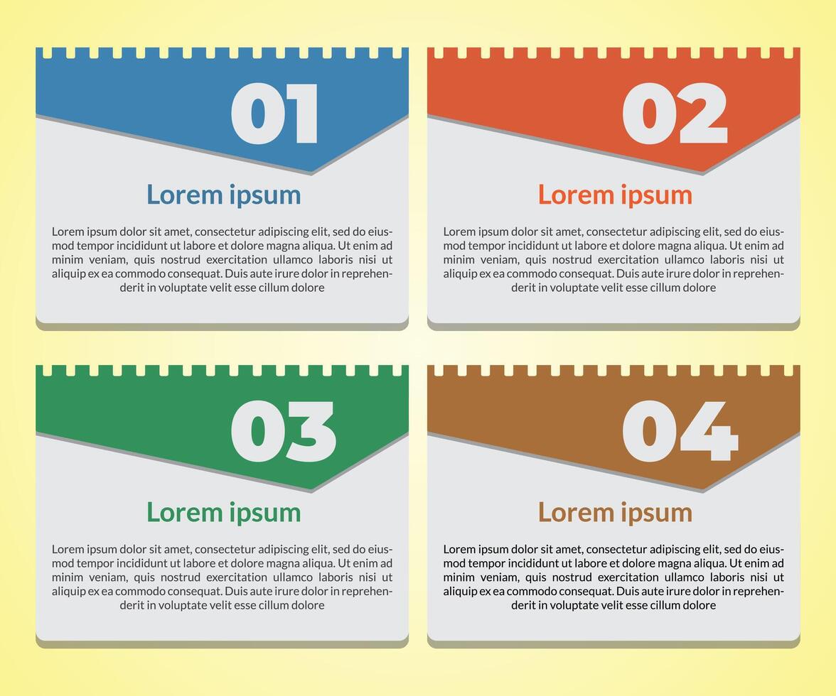 Numbered list Infographic elements set vector