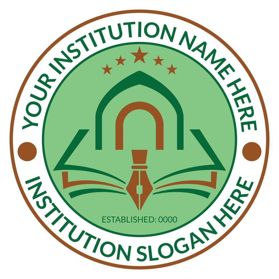 Islamic education logo design template vector