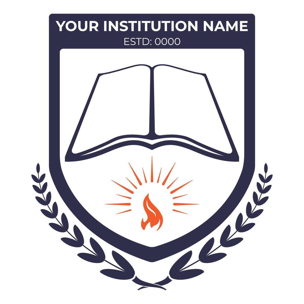 School logo design template and customizable education logo ideas vector