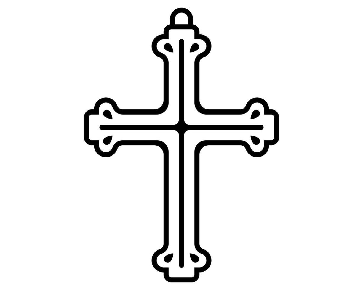 Christian cross icon. vector