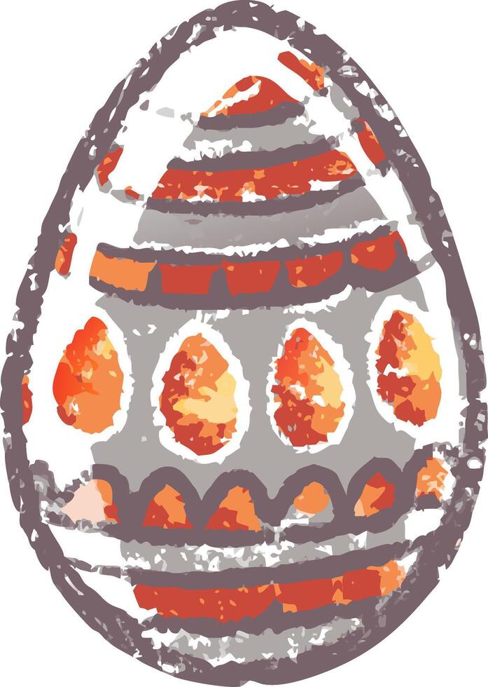 Colorful Textured Easter Egg Illustration for Festive Decoration and Holiday Design vector