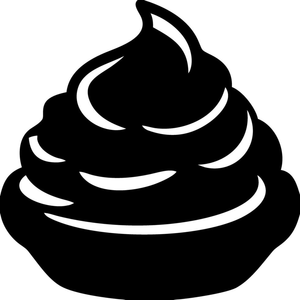 Chocolate Cupcake Silhouette Illustration for Bakery and Dessert Themes vector