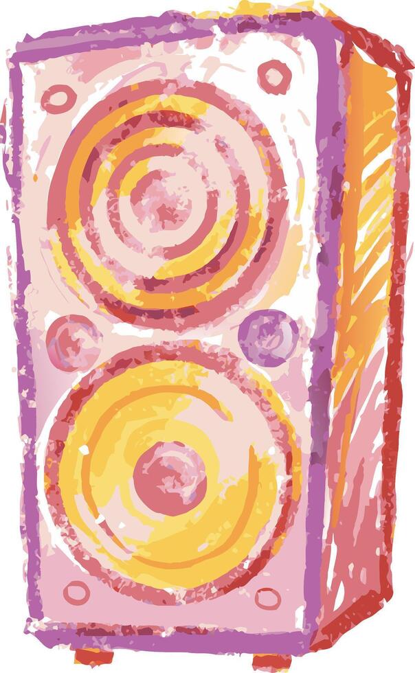 Colorful Artistic Speaker Illustration for Music and Audio Design Projects vector