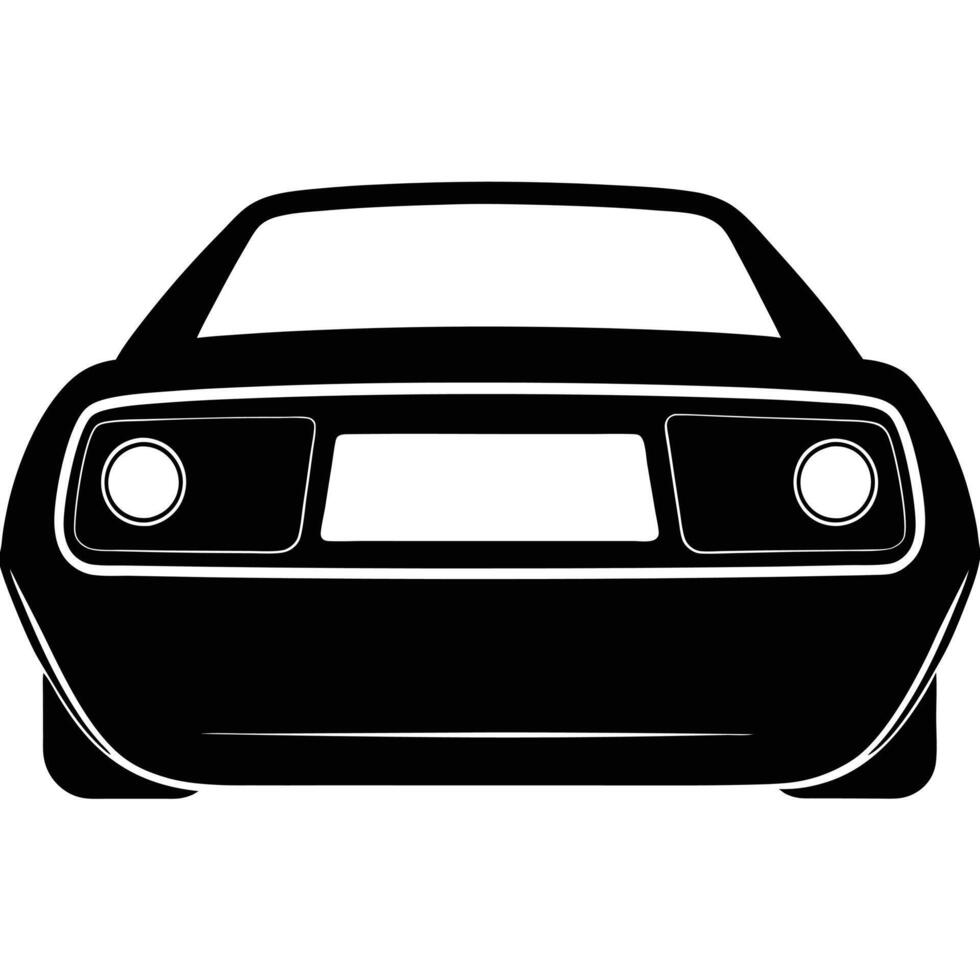 Racing Car Tail Light Silhouette on White Background vector