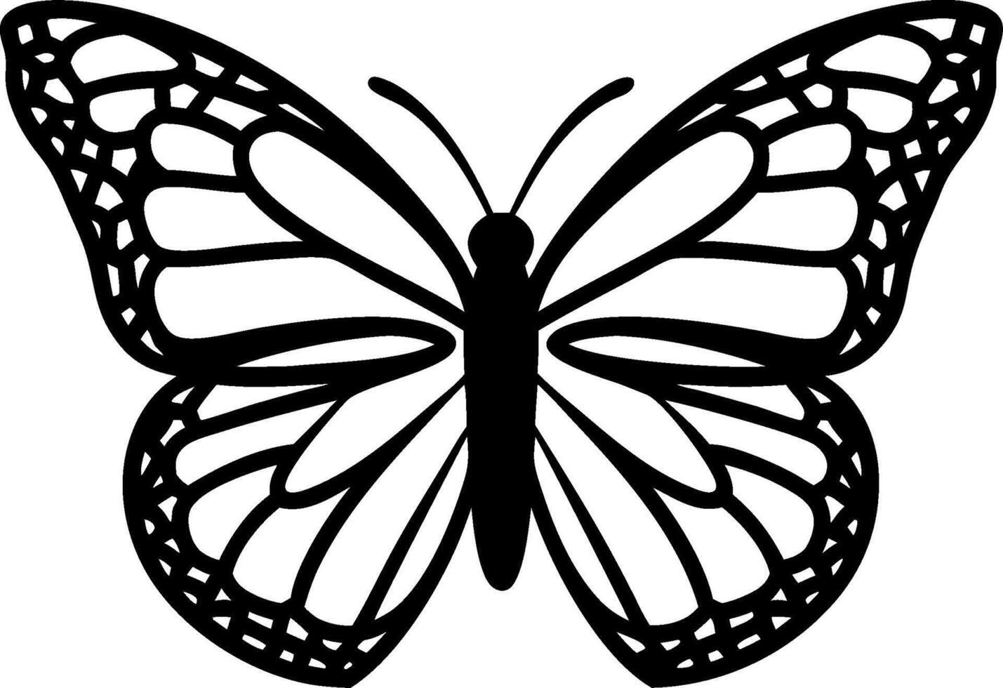 Black Butterfly Silhouette Illustration Design for Art and Creative Projects vector