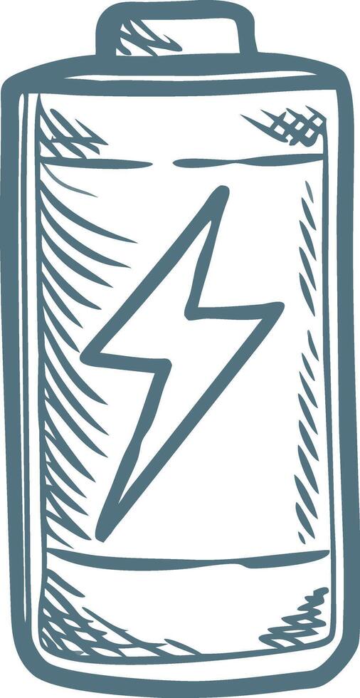 Illustration of Battery with Lightning Bolt for Energy and Power Concepts vector