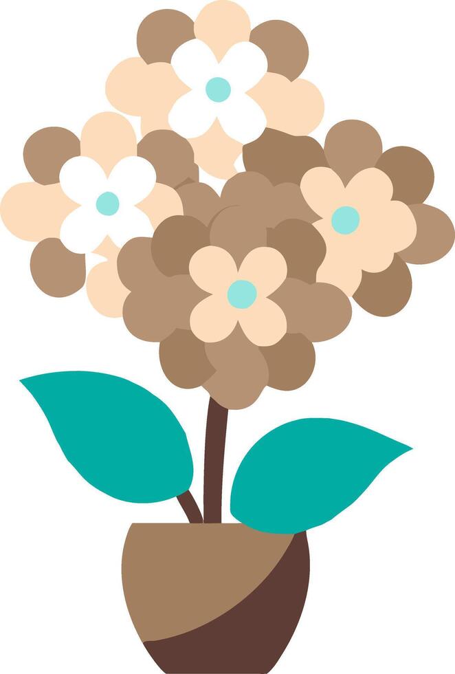 Illustration Colorful Floral Bouquet in Pot for Decoration and Design vector