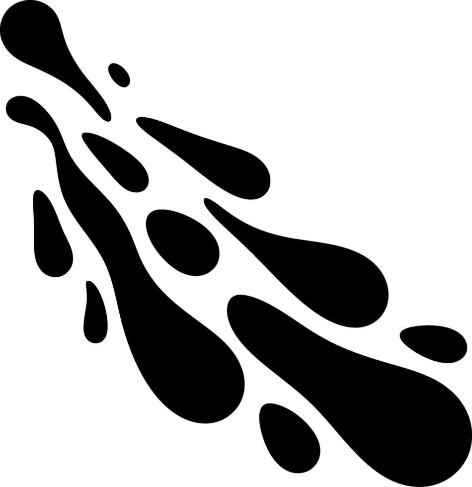 Abstract Black Splash Fluid Motion Art for Creative Designs vector