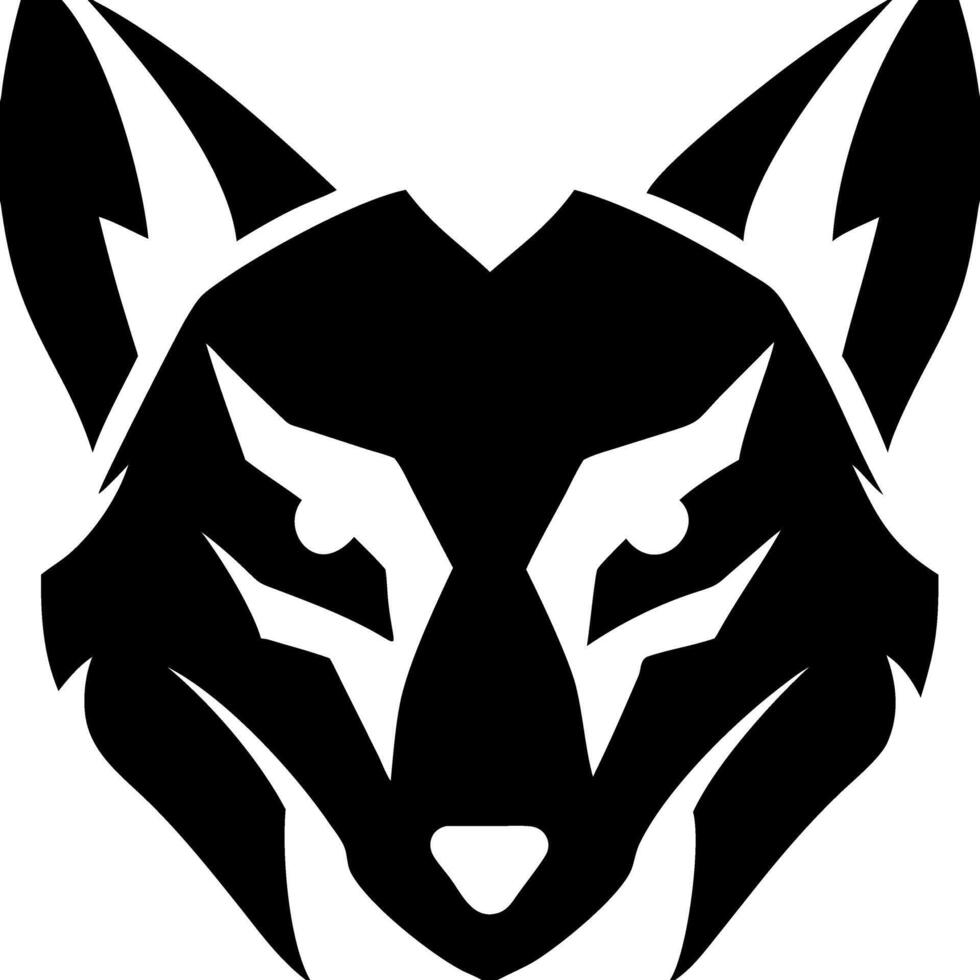 Bold Geometric Wolf Head Logo Design for Branding and Art Projects vector