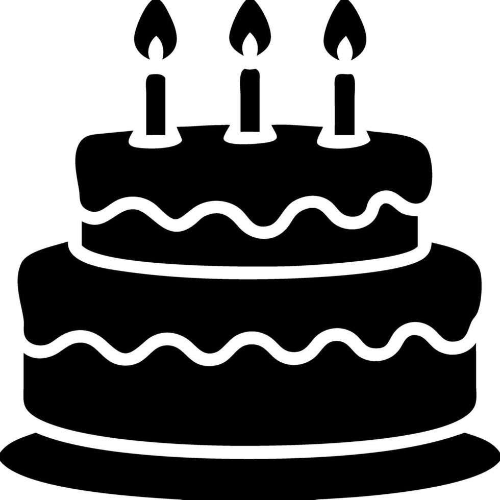 Illustration Three Tier Birthday Cake with Candles Celebration vector