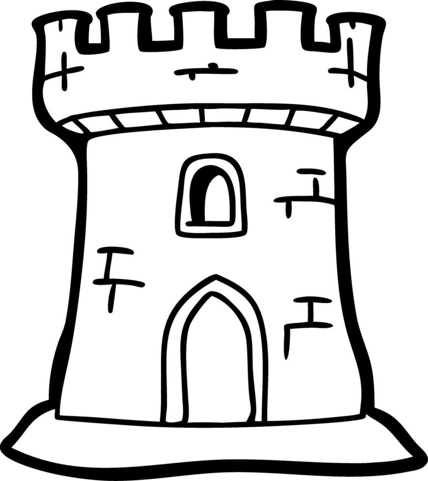 Medieval Castle Tower Illustration Monument Architecture vector