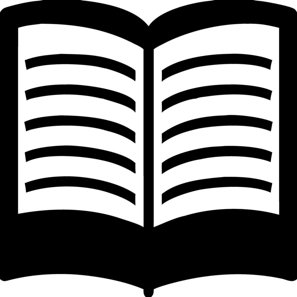 Minimalist Open Book for Educational and Design Projects vector