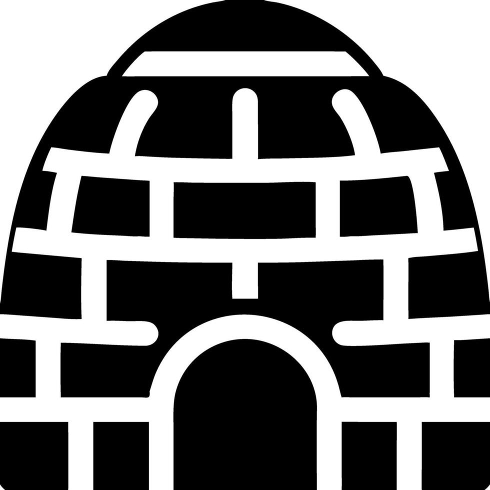 Igloo Line Art Winter Shelter Illustration for Arctic and Cold Climate Design vector