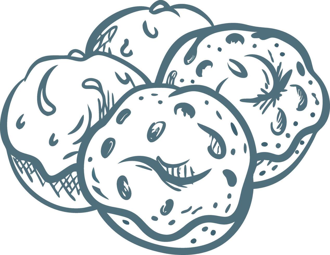 Hand Drawn Baked Cookies Illustration for Culinary Design vector