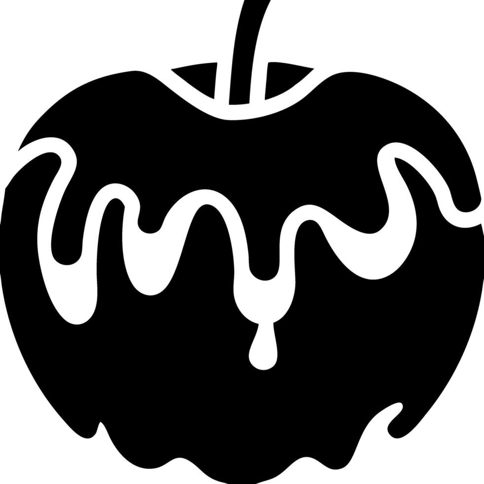 Dripping Candy Apple Silhouette Halloween Illustration vector