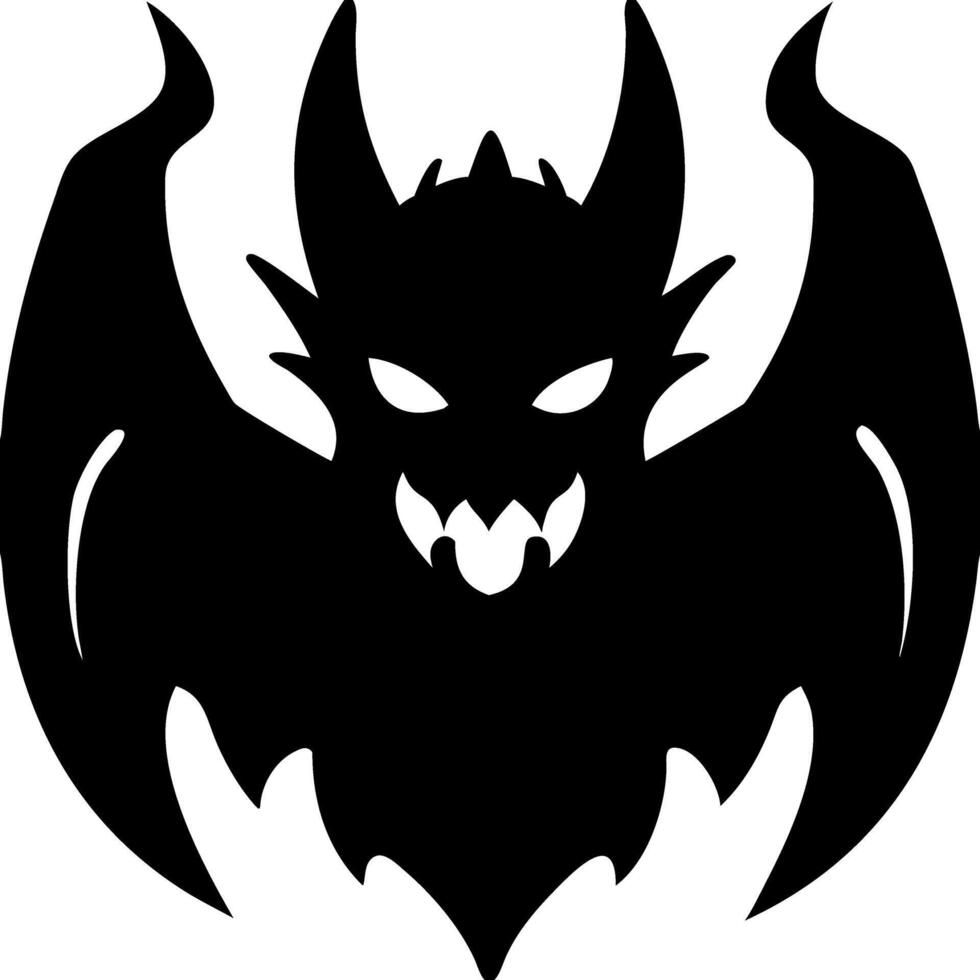 Gothic Vampire Bat Silhouette Art for Halloween and Horror Themes vector