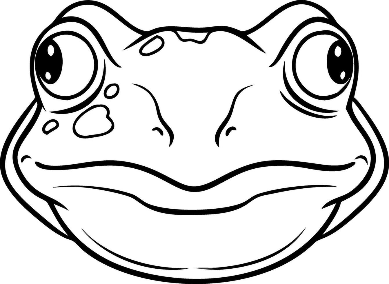 Frog Face Illustration for Nature and Wildlife Design Projects vector