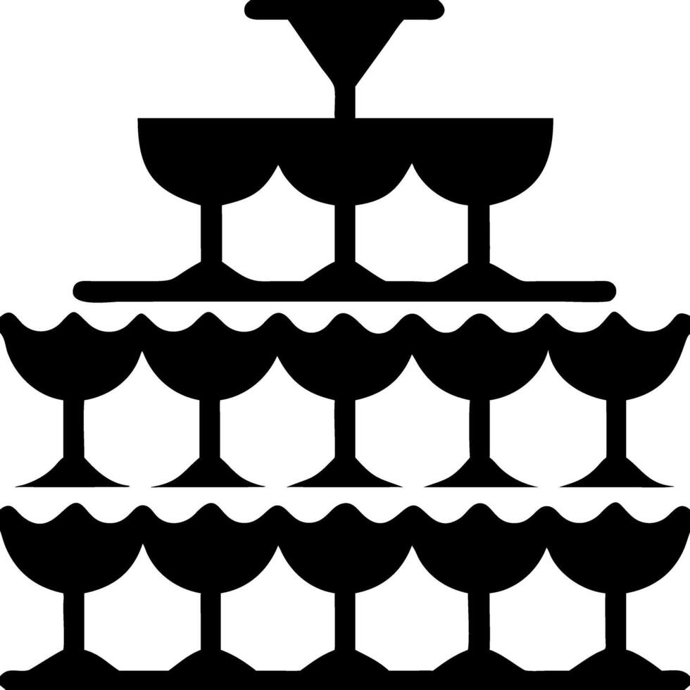 Elegant Champagne Tower Illustration for Celebrations and Events vector