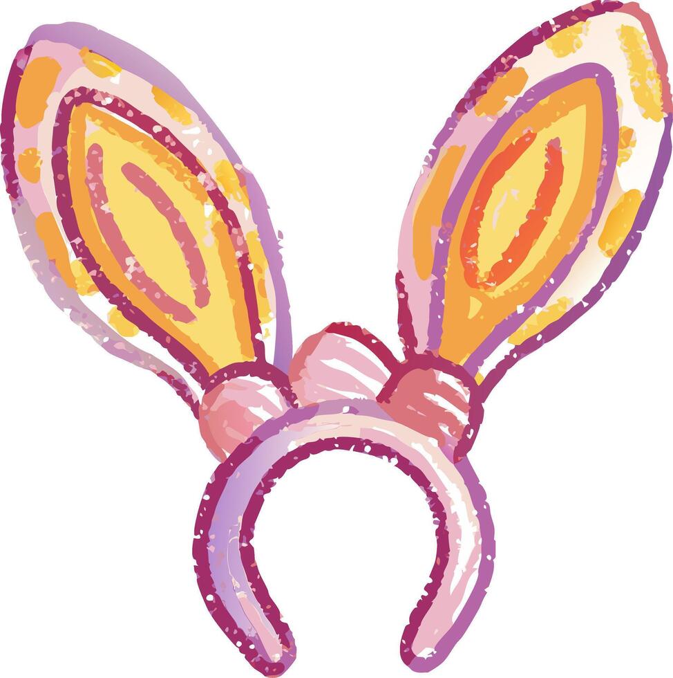 Colorful Cartoon Easter Bunny Ears Headband Illustration for Holiday Design vector