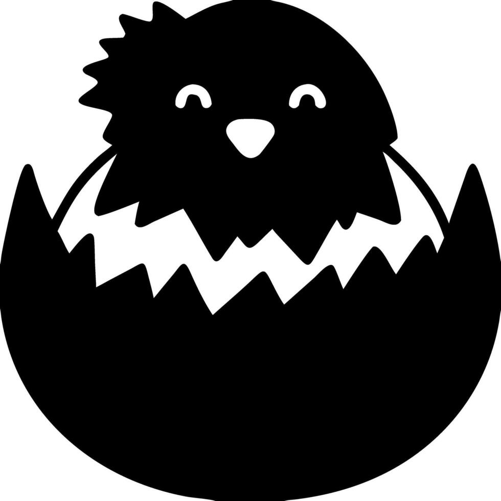 Cute Baby Chick Hatching From Egg Illustration for Easter and Spring Themes vector