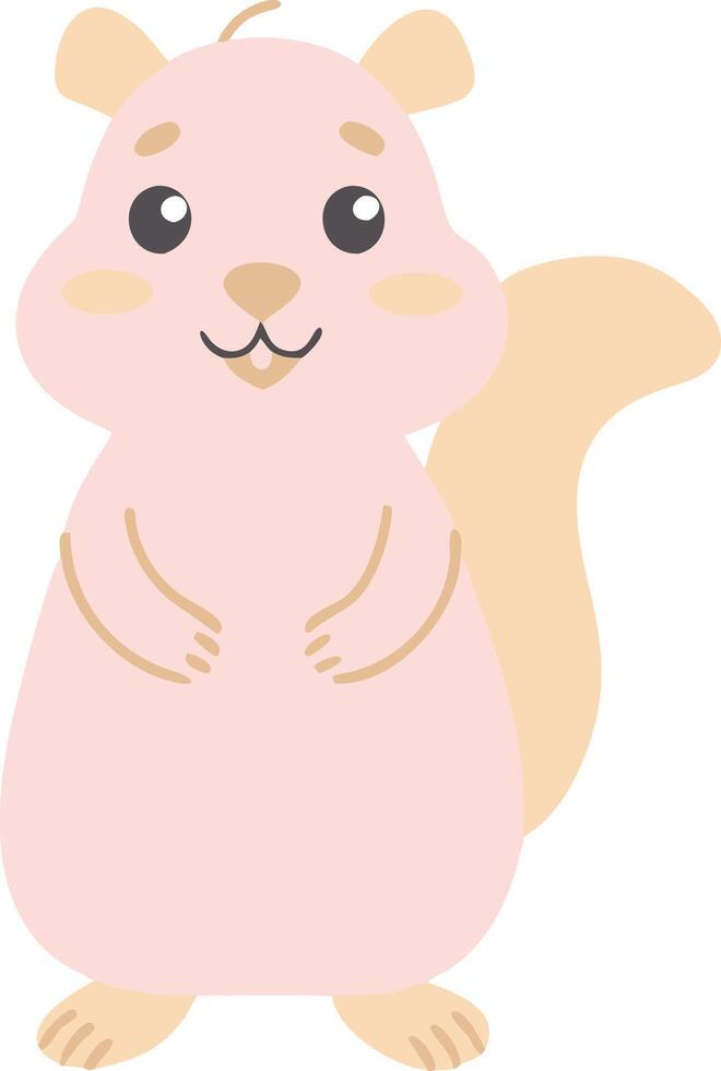 Cute Cartoon Squirrel Illustration for Kids and Educational Design vector