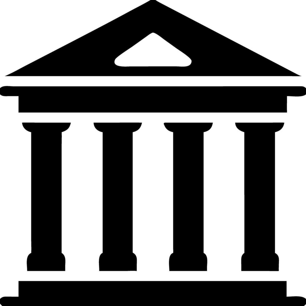 Classical Greek Ionic Columns Architecture Symbol Design vector
