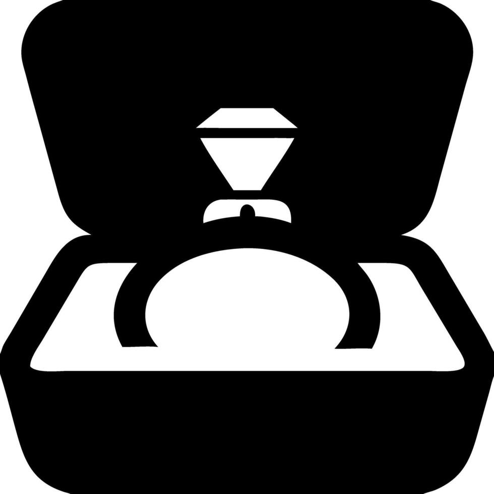 Engagement Ring in Box for Romantic Proposals and Weddings vector