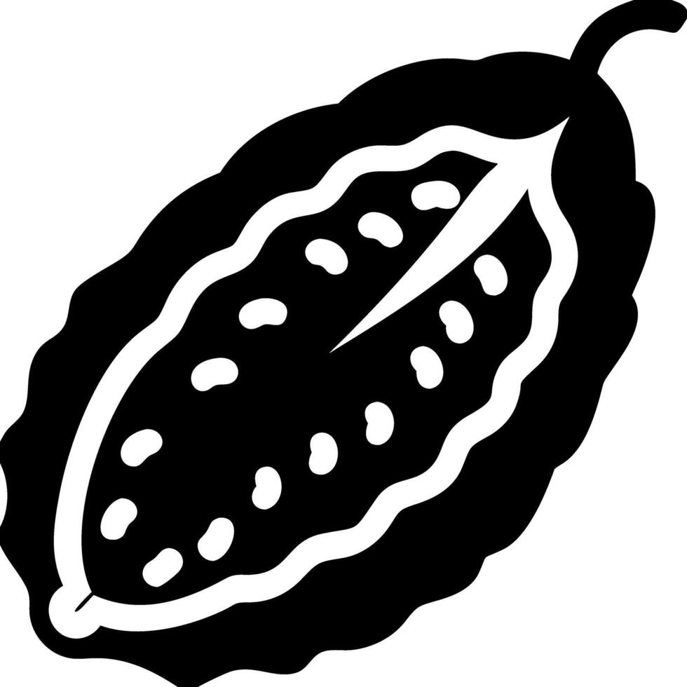Cocoa Pod Illustration Agricultural Seed Design vector