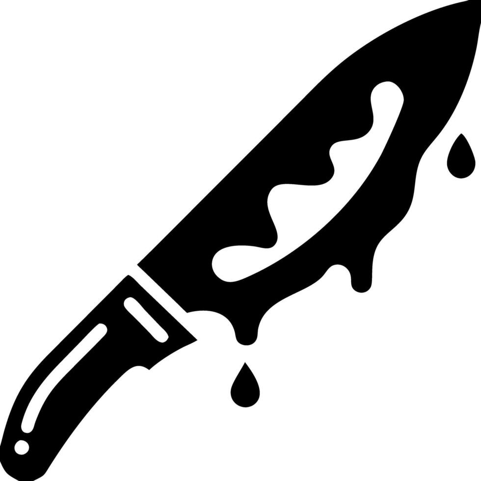 Bloody Knife Graphic for Horror and Crime Themes vector