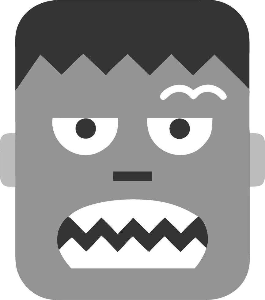 Cartoon Monster Face Art for Halloween Decorations and Crafts vector