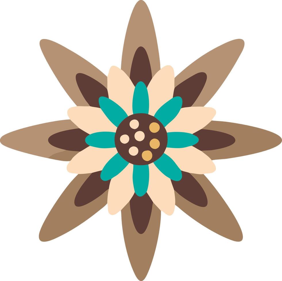 Colorful Geometric Floral Design Art for Creative Decoration and Graphic Projects vector