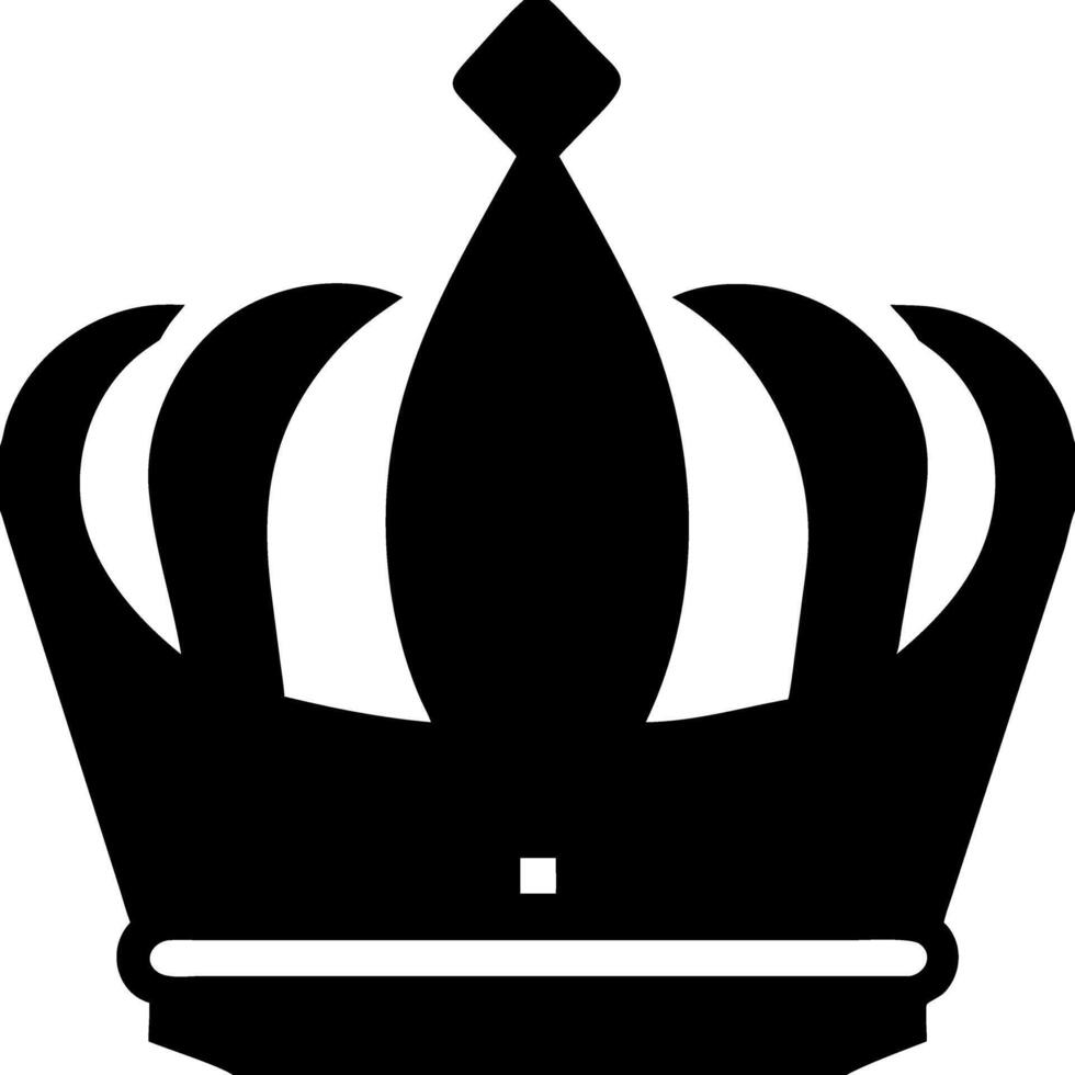 Black Crown Silhouette Symbolizing Royalty and Luxury Design vector