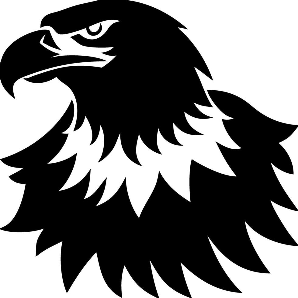 Bold Eagle Head Silhouette for Logo and Decor Design vector
